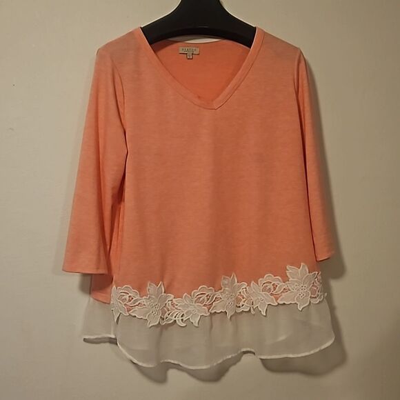 STATUS BY CHENAULT PINK TOP - Picture 1 of 6